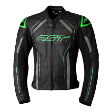 RST S1 Leather Jacket - Black/Neon Green