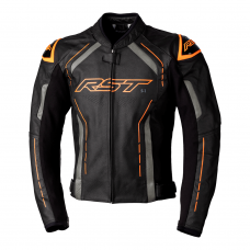 RST S1 Leather Jacket - Black/Orange